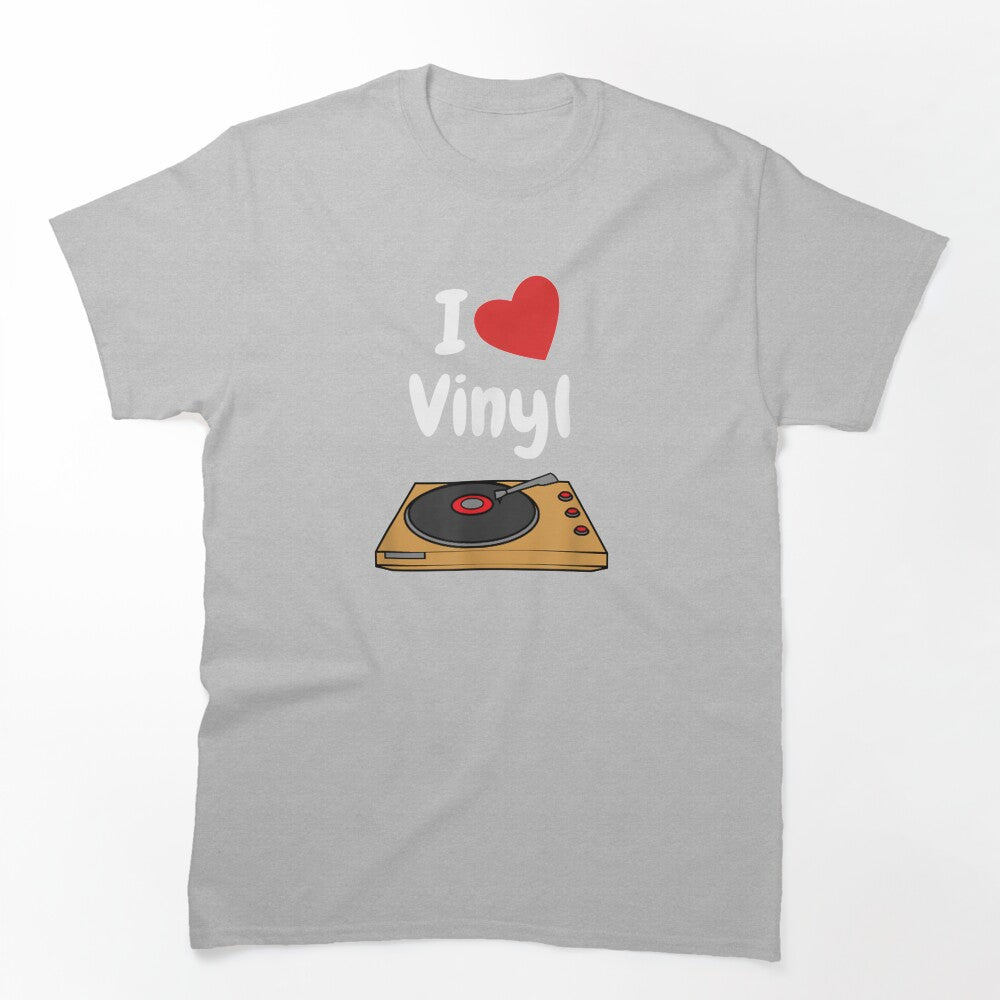 I Heart Vinyl Vinyl Record Collecting Quote Shirt