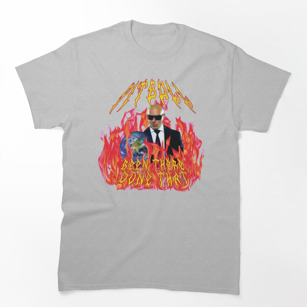 Heavy Metal Pitbull With Flames Shirt