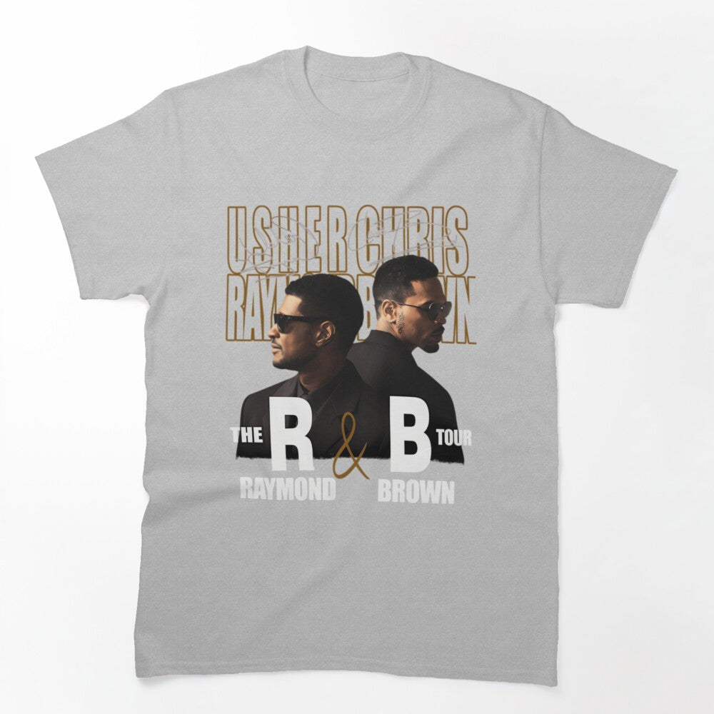 Usher Chris Brown R&B Tour Collage Design Shirt
