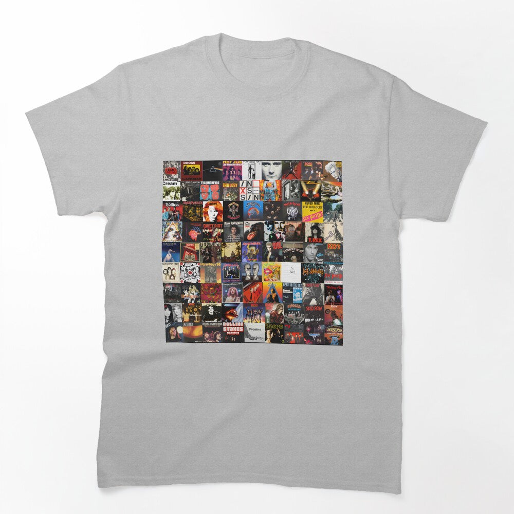 Rock Vinyl Record Collage Art Design For Music Lovers Shirt