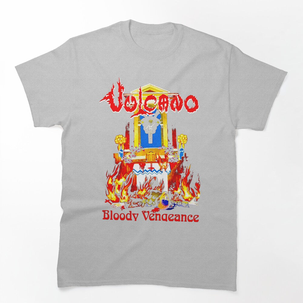 Red Typography Death Metal Band Rare Shirt