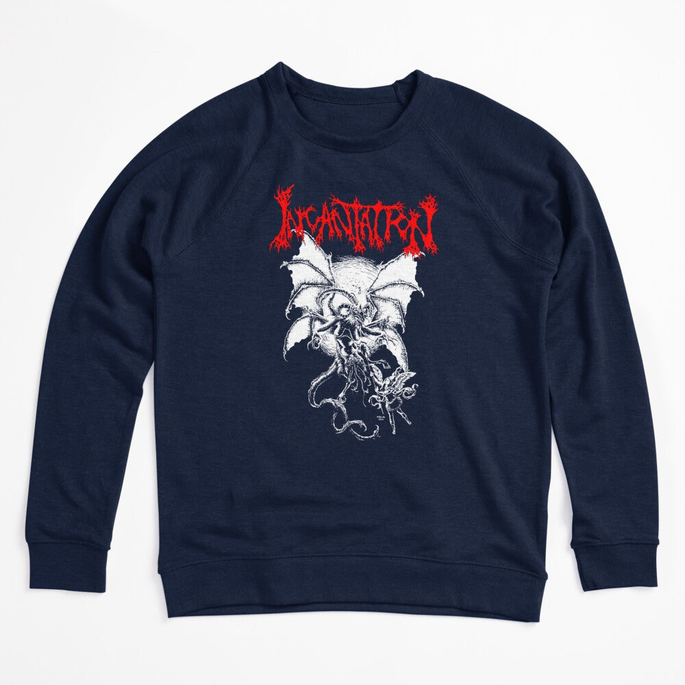 Red Typography Death Metal White Silhouette Shirt