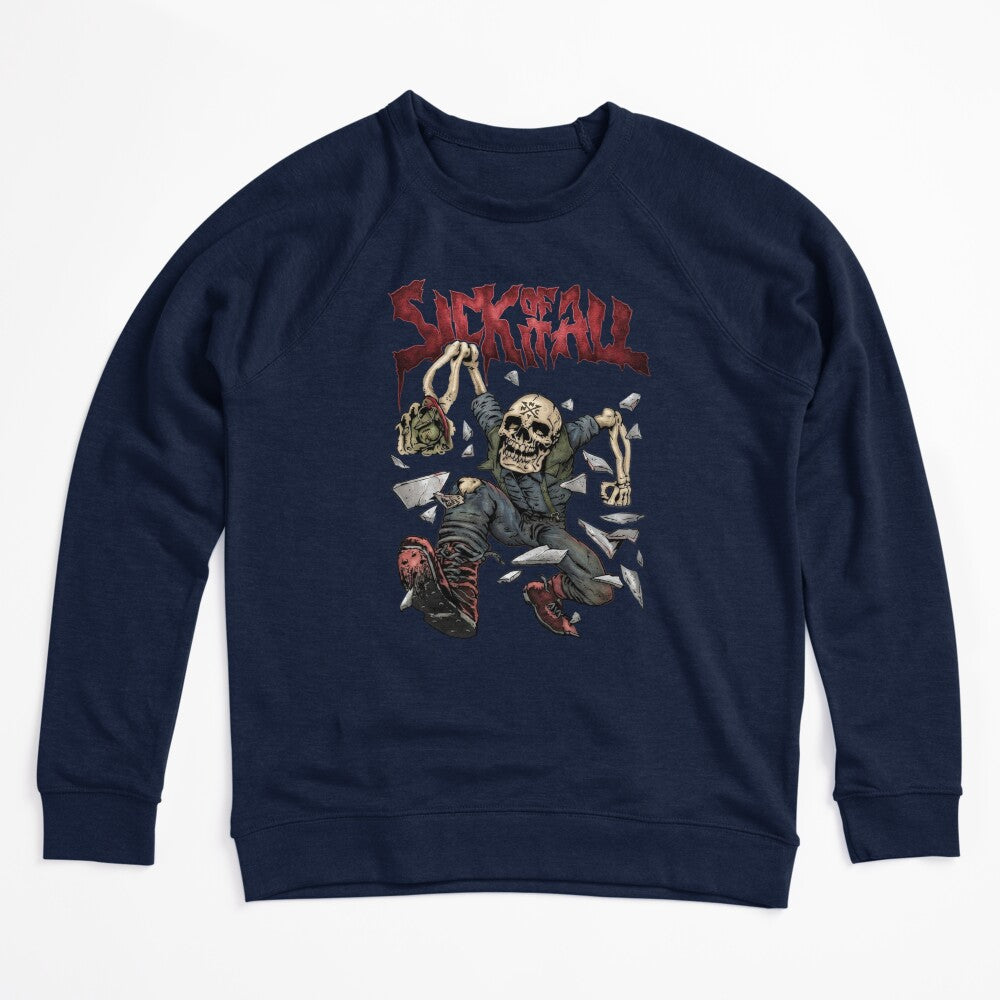Vintage Red Typography Punk Rock Skull Shirt