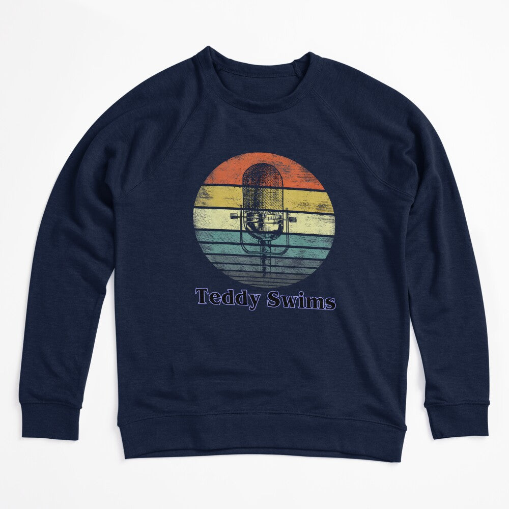 Teddy Swims Retro Sunset Microphone Design Shirt