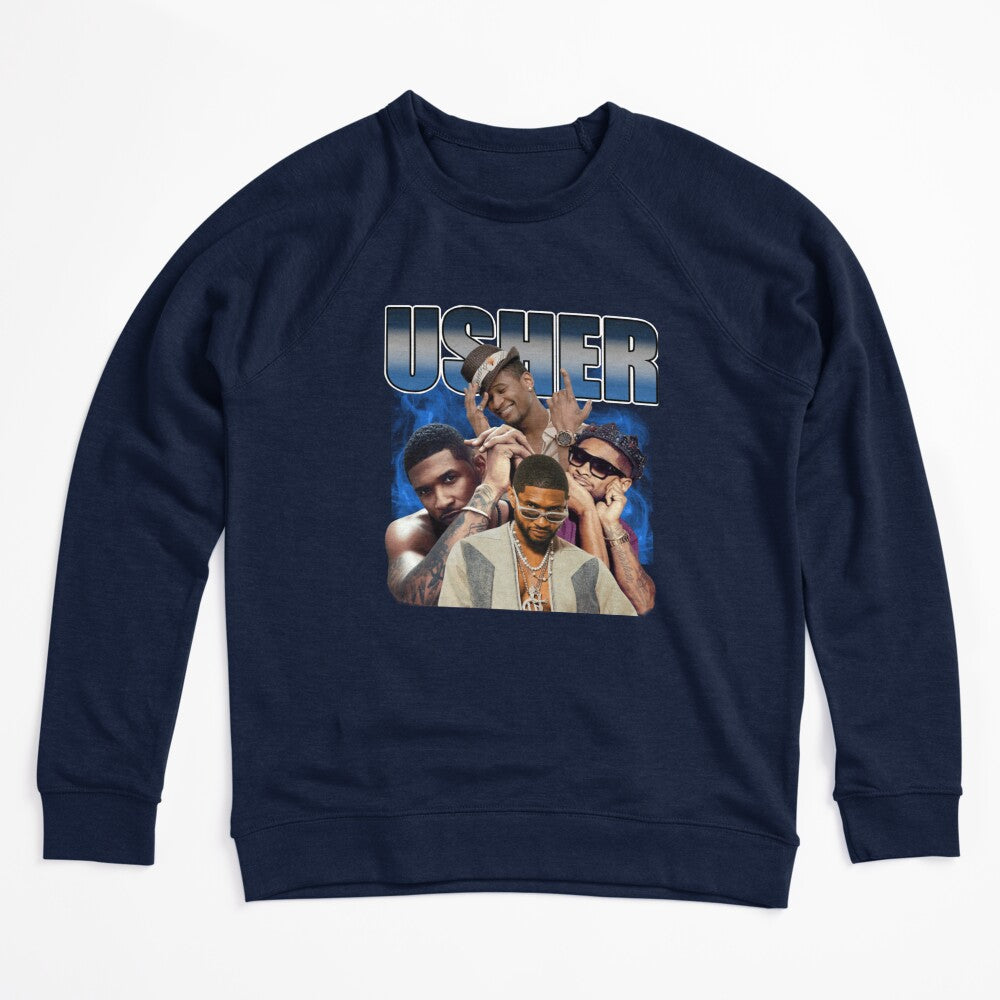 Usher Retro R&B Portrait Collage Shirt