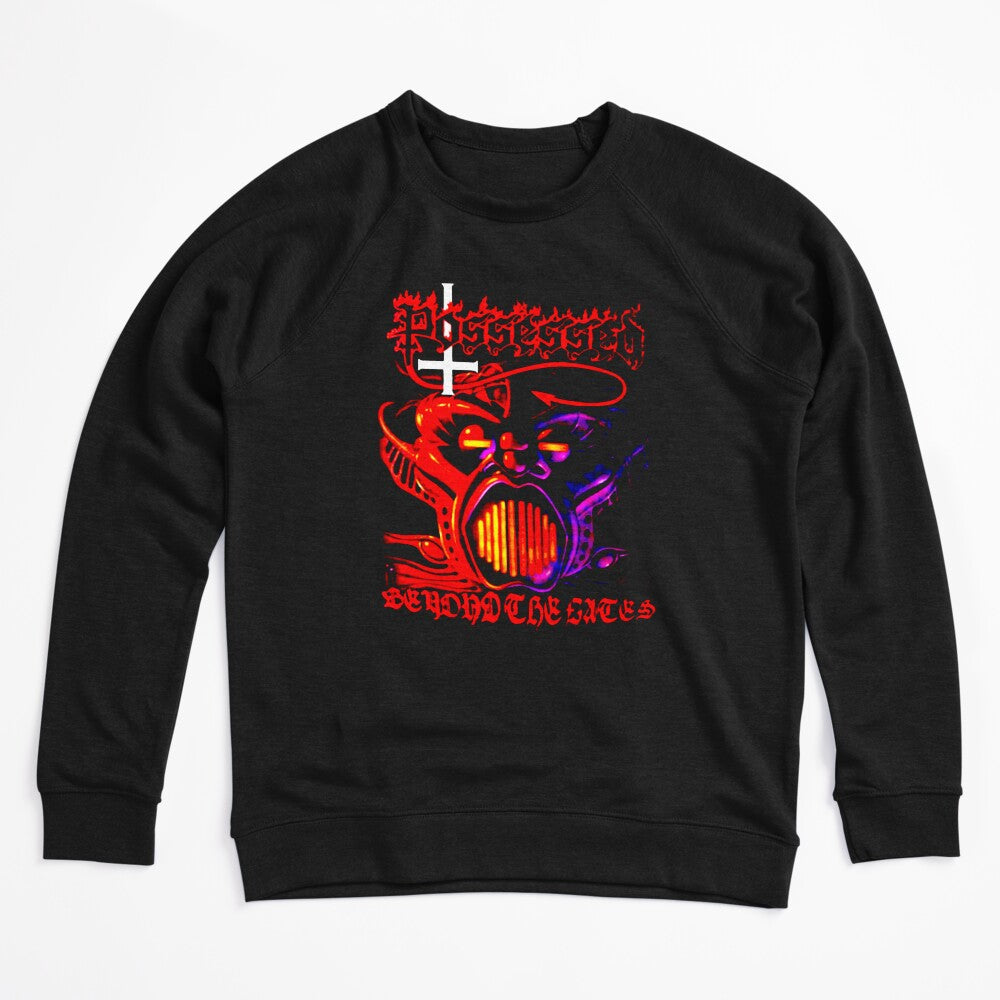 Face Red And Purple Typography Thrash Metal Shirt