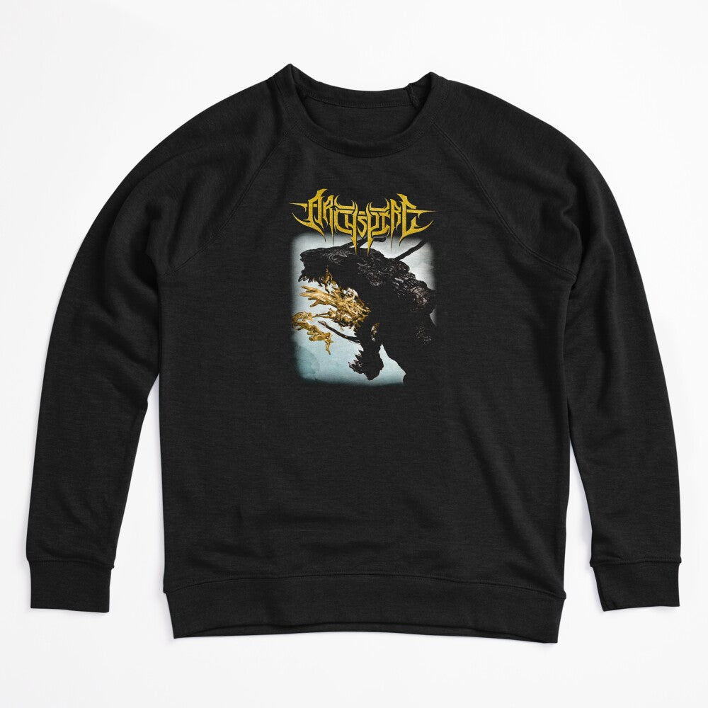 Yellow Typography Technical Death Metal Band Shirt