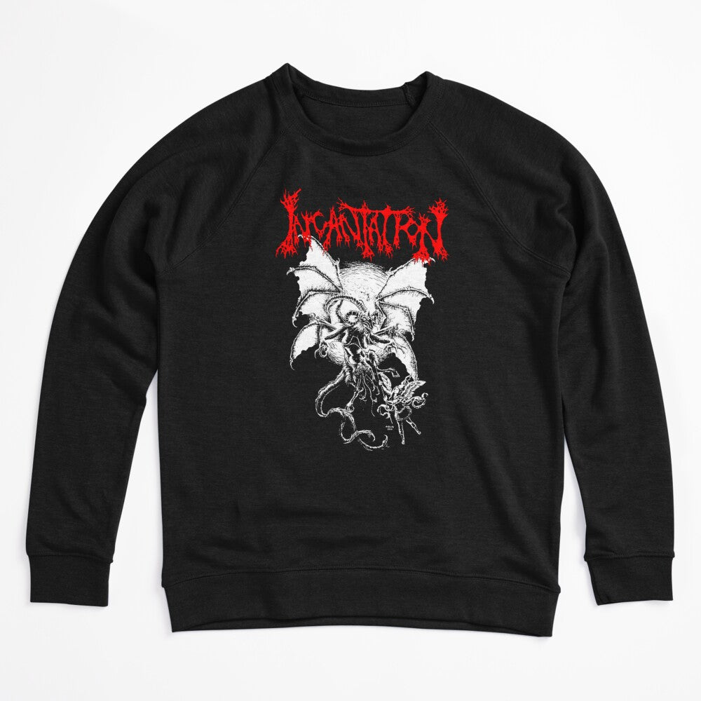 Red Typography Death Metal White Silhouette Shirt
