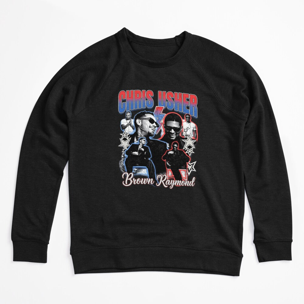 Chris Brown Usher R&B Tour Collage Graphic Design Shirt