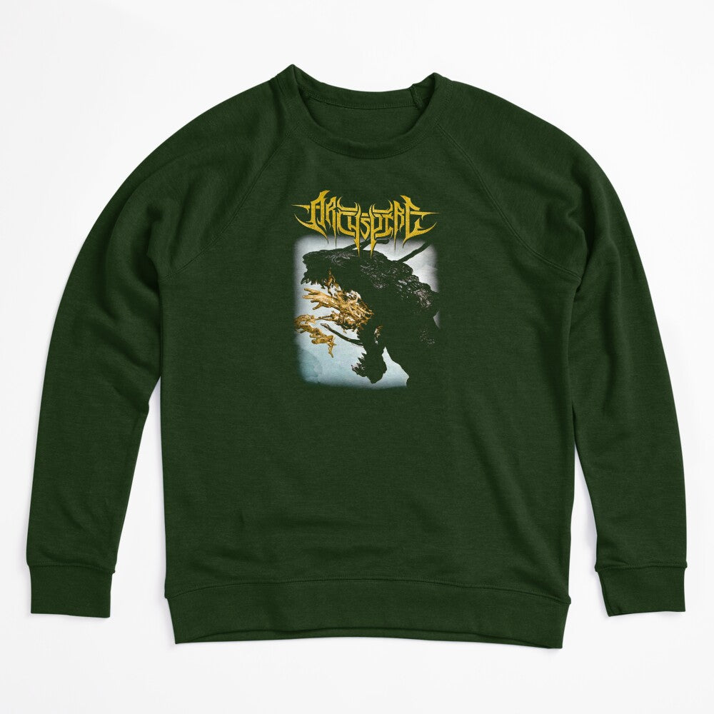 Yellow Typography Technical Death Metal Band Shirt