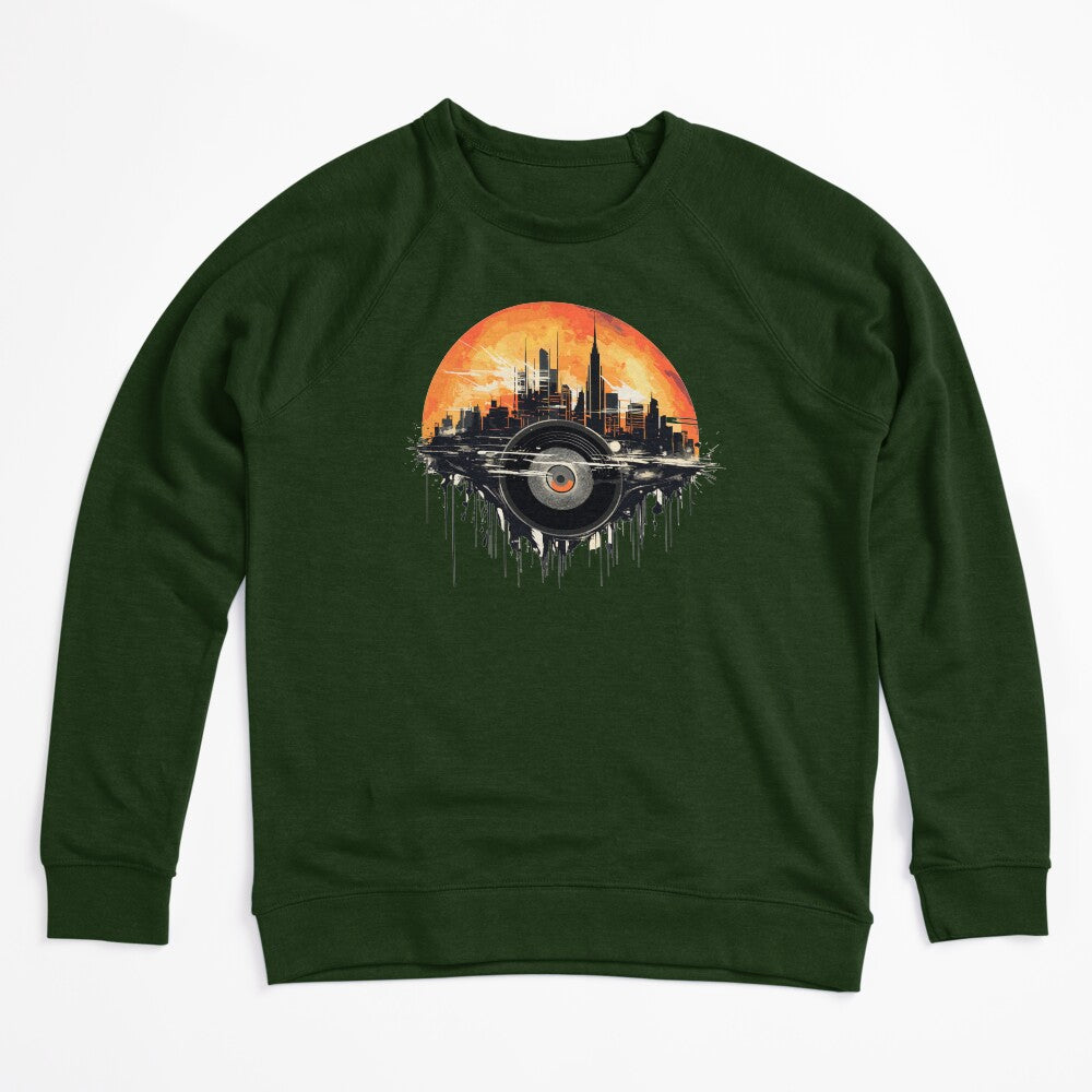 Retro Vinyl Cityscape In Beautiful Sunset Shirt