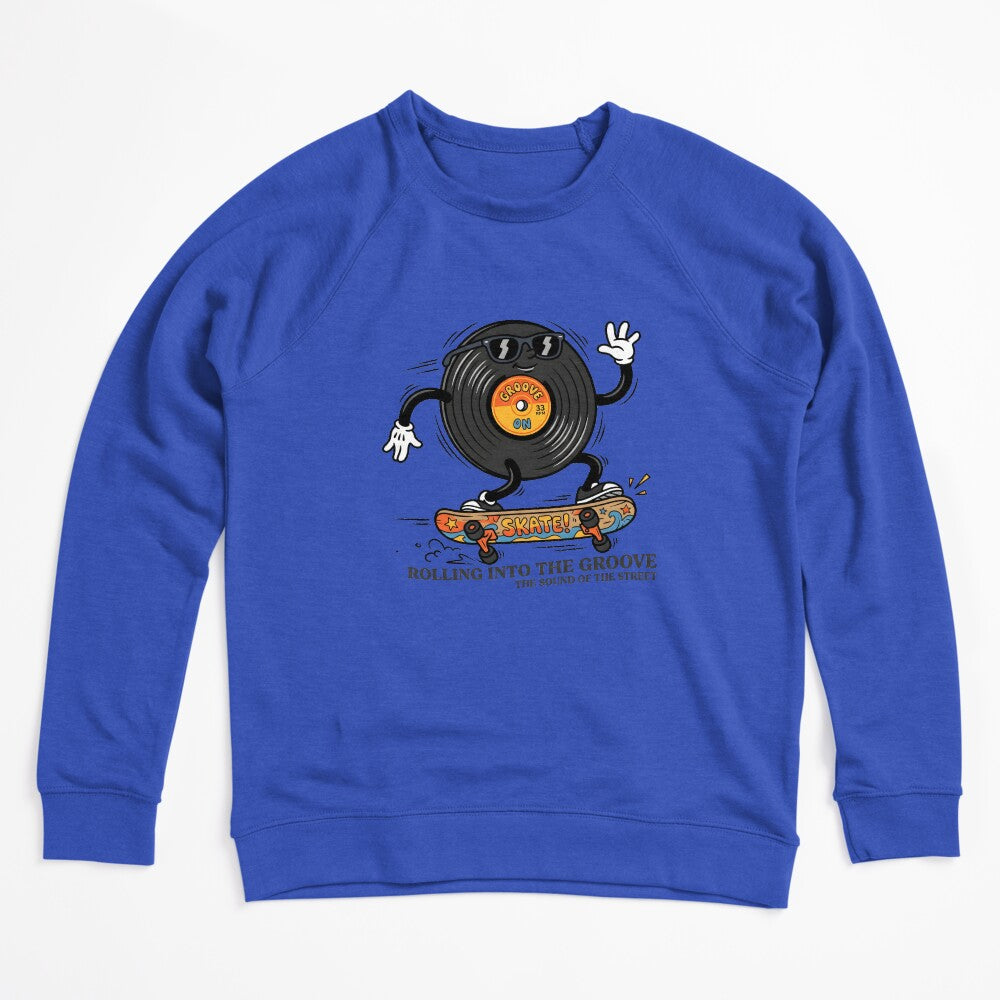 Vintage Vinyl Record Retro Cartoon Mascot Skater Art Shirt