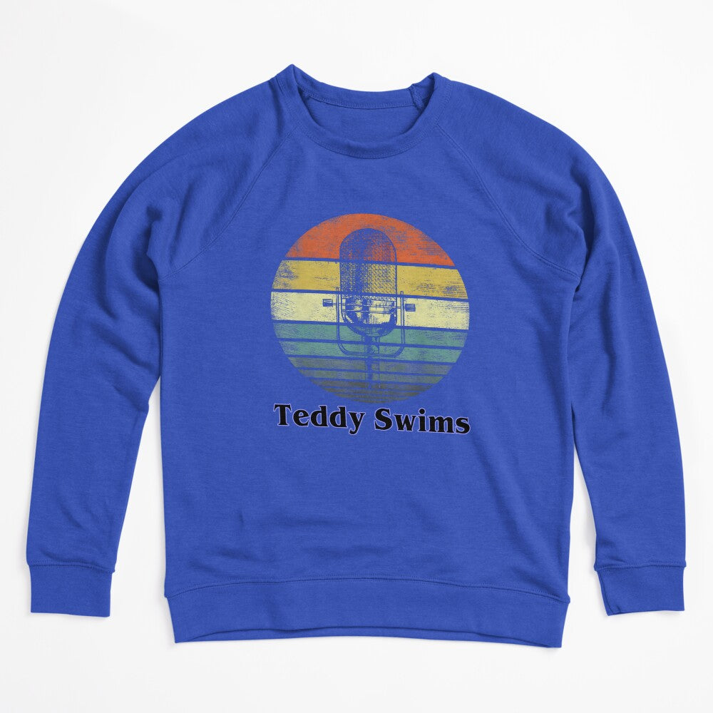 Teddy Swims Retro Sunset Microphone Design Shirt