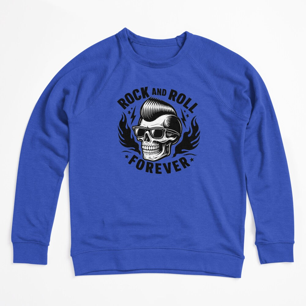 Rockabilly Skull Rock And Roll Forever Retro Greaser Art Shirt