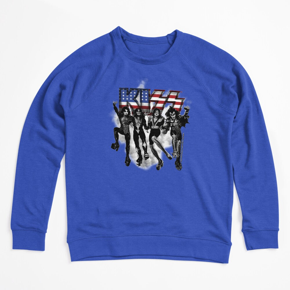 KISS The Band - Destroyer Black And White Fog USA Logo Shirt