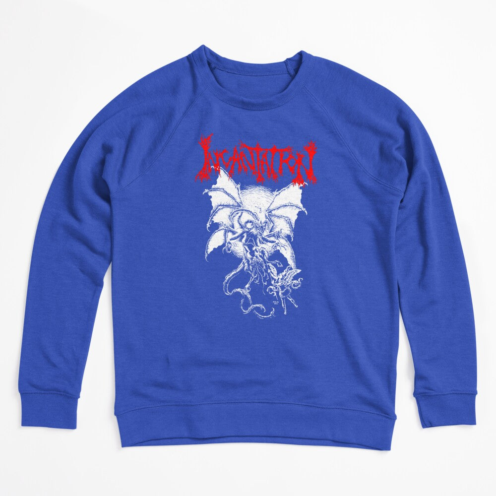 Red Typography Death Metal White Silhouette Shirt