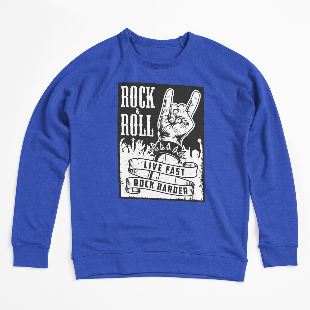 Retro Skull Rock & Roll Live Fast Rock Harder Shirt