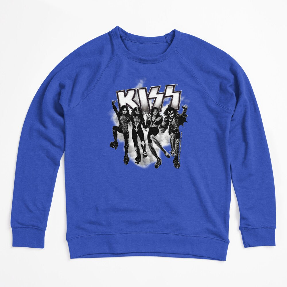 KISS The Band - Destroyer Black And White Fog Logo Up Shirt