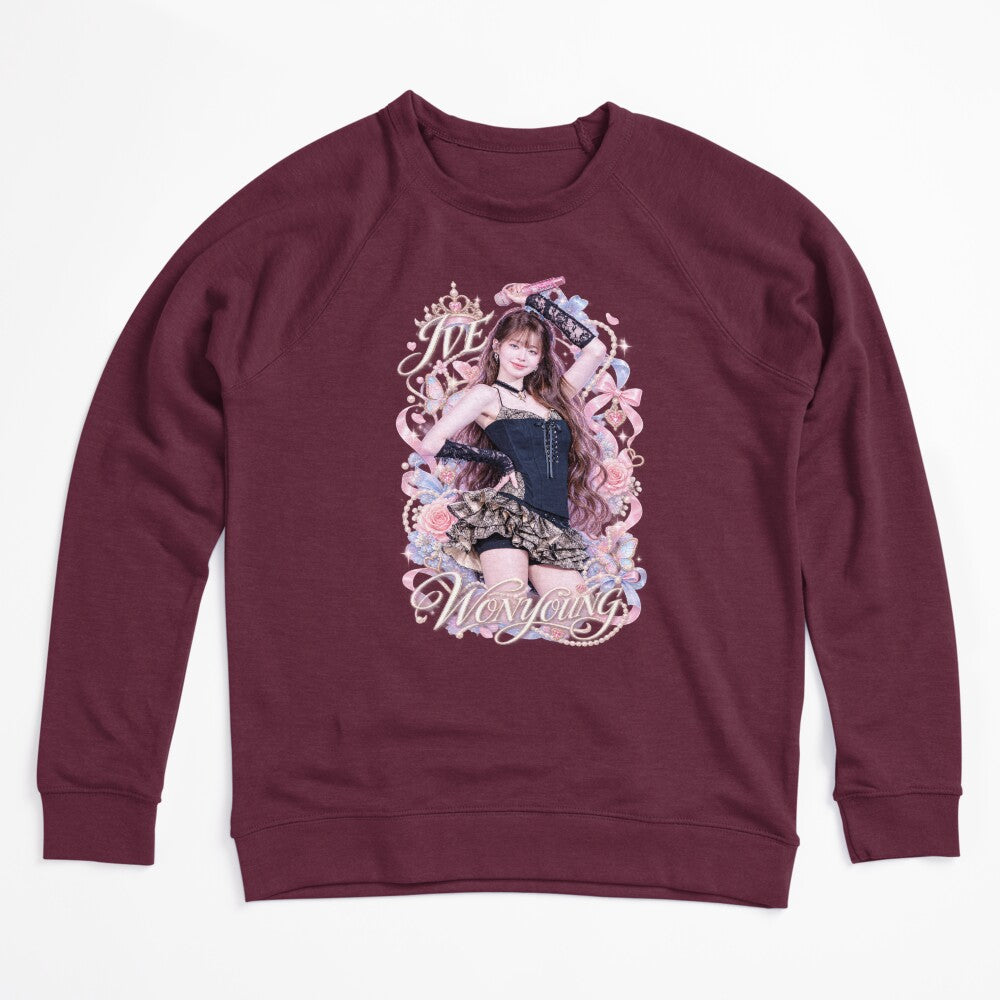 Wonyoung IVE Y2K Bootleg Rap Heart Ribbon Coquette Shirt