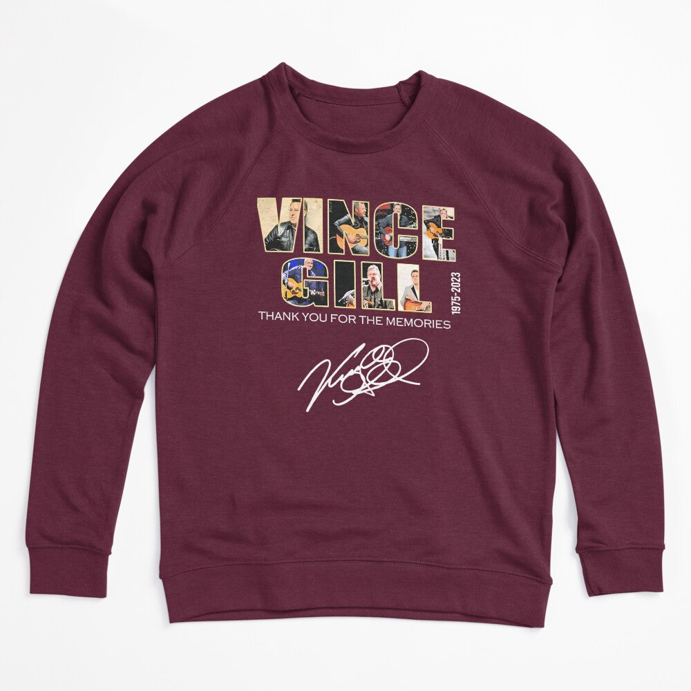 Vince Gill 1975-2023 Thank You For The Memories Signatures Shirt