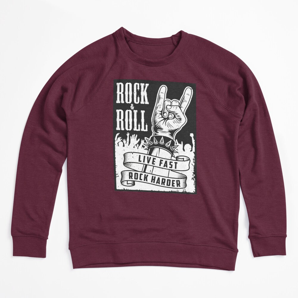 Retro Skull Rock & Roll Live Fast Rock Harder Shirt