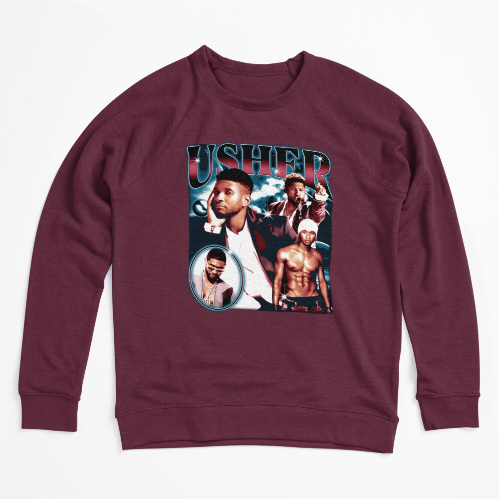 Usher 90s R&B Superstar Collage Design Shirt