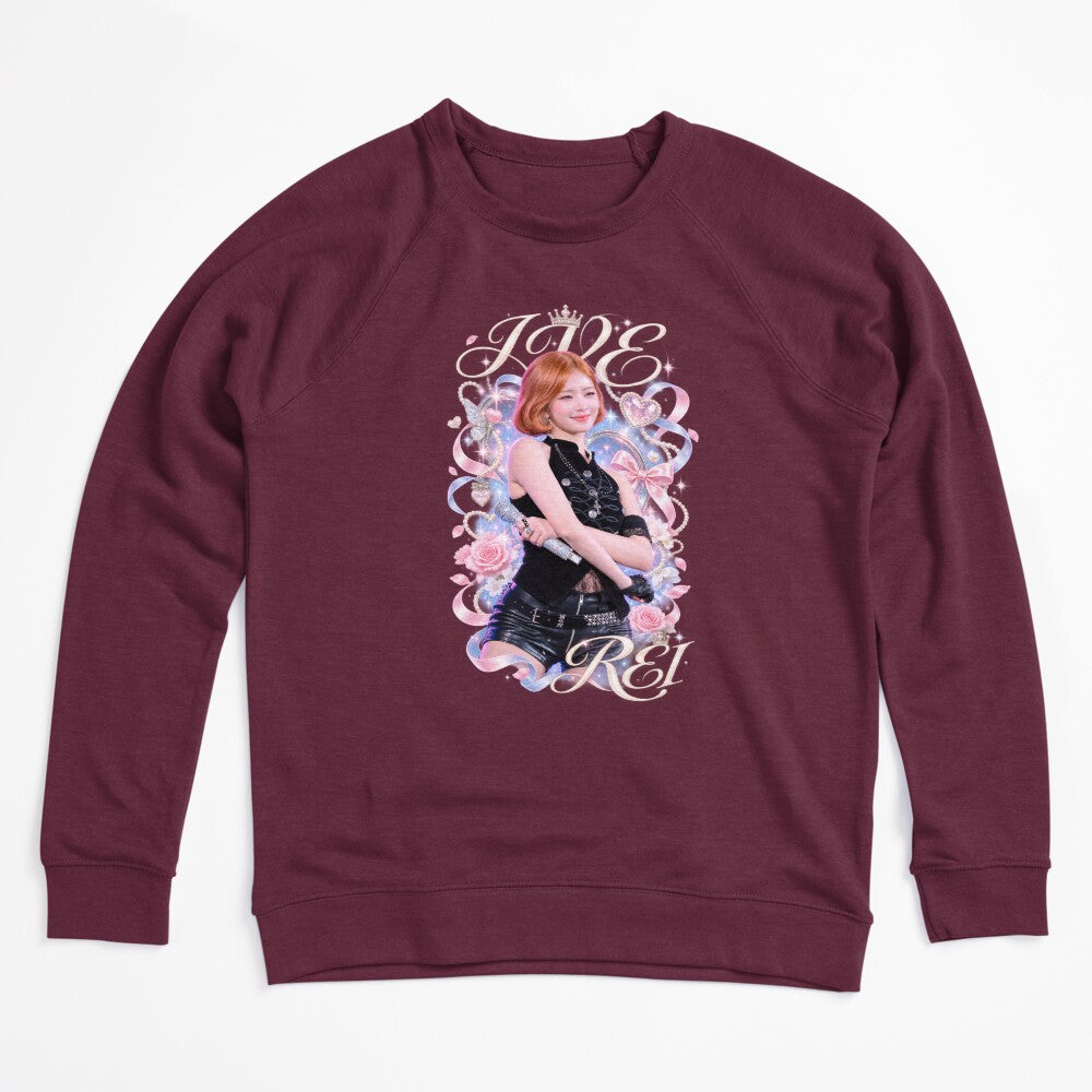 Rei IVE Short Hair Y2K Bootleg Rap Pink Silk Bow Cutie Shirt