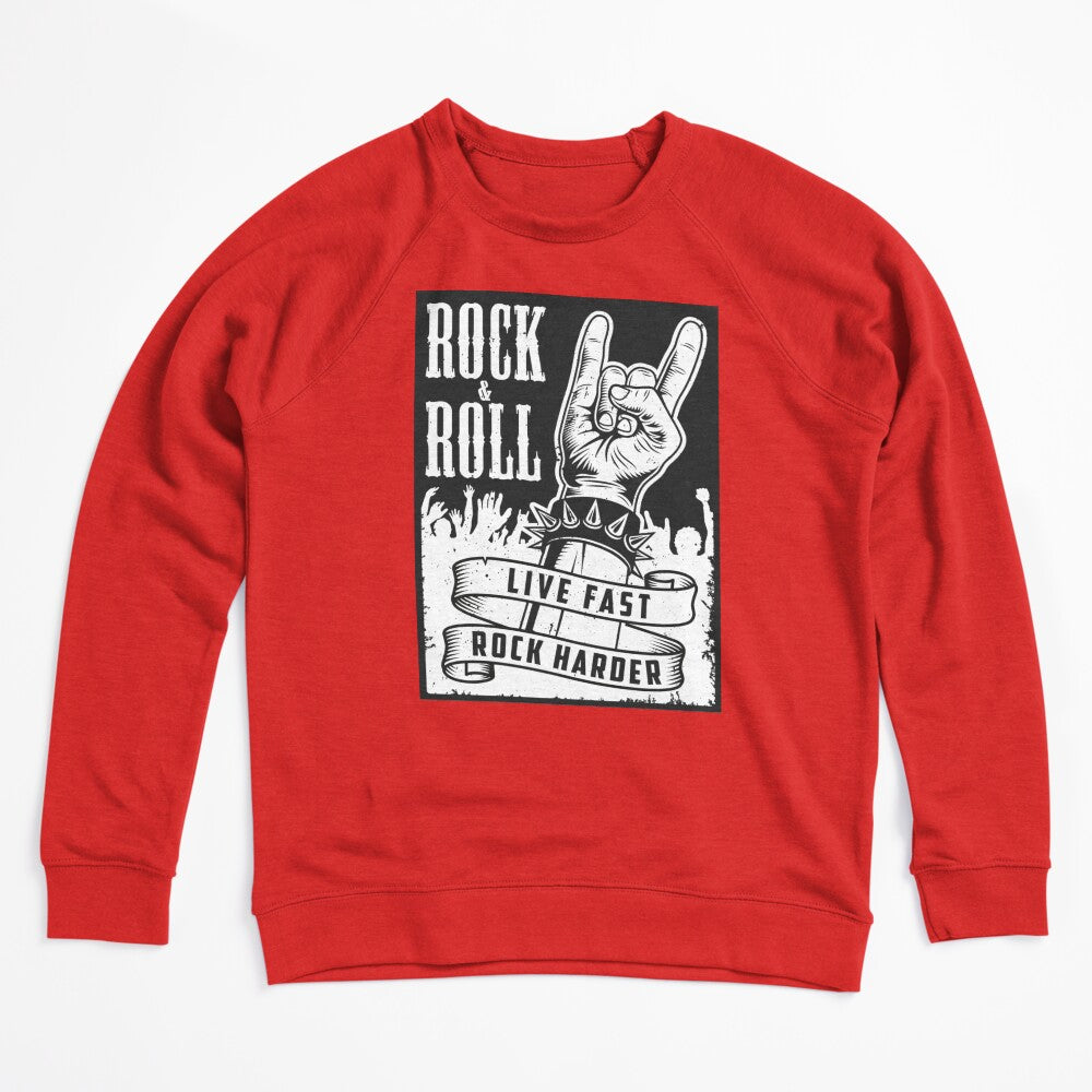 Retro Skull Rock & Roll Live Fast Rock Harder Shirt