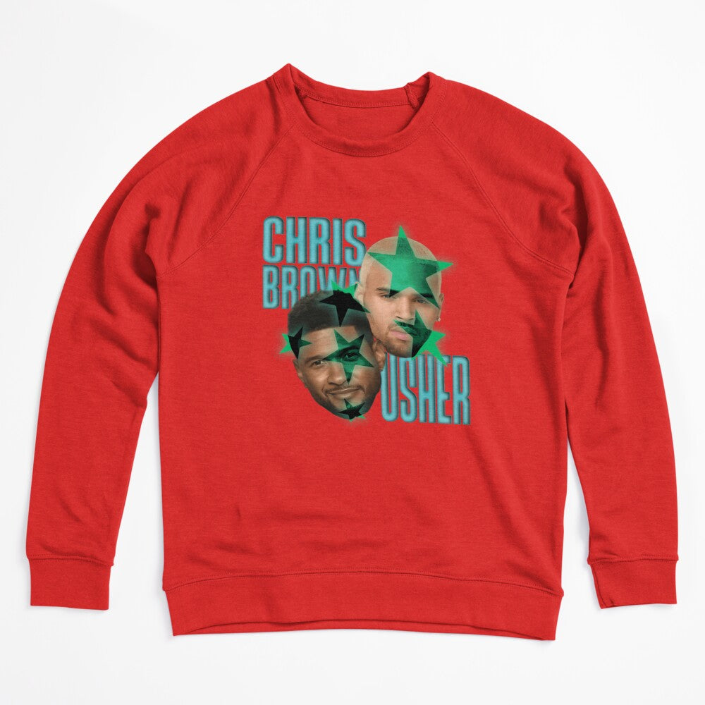 Chris Brown Usher Colorful R&B Star Portrait Design Shirt