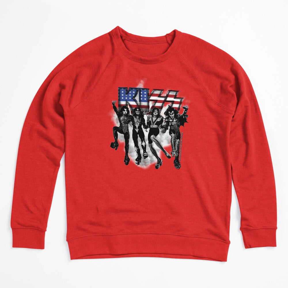 KISS The Band - Destroyer Black And White Fog USA Logo Shirt