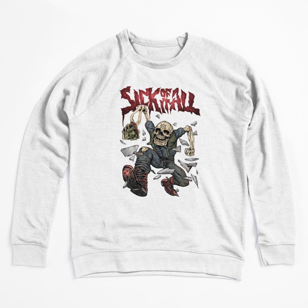 Vintage Red Typography Punk Rock Skull Shirt