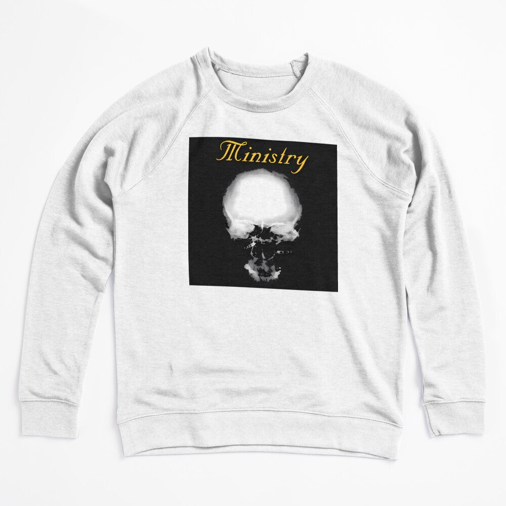 Ministry Band White Glowing Skull Shirt