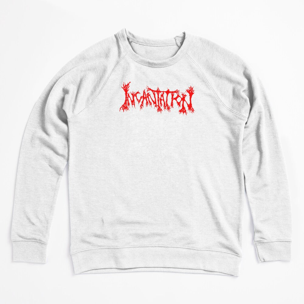 Red Typography Death Metal White Silhouette Shirt