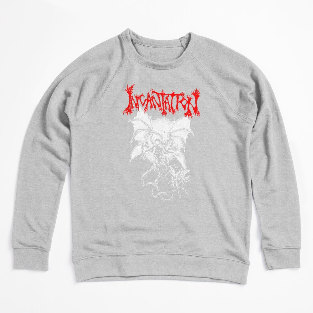 Red Typography Death Metal White Silhouette Shirt