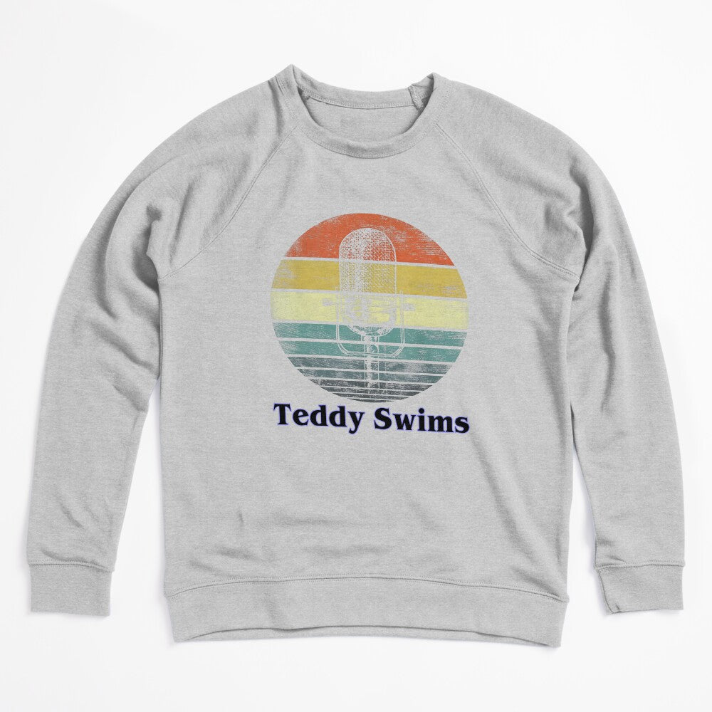 Teddy Swims Retro Sunset Microphone Design Shirt