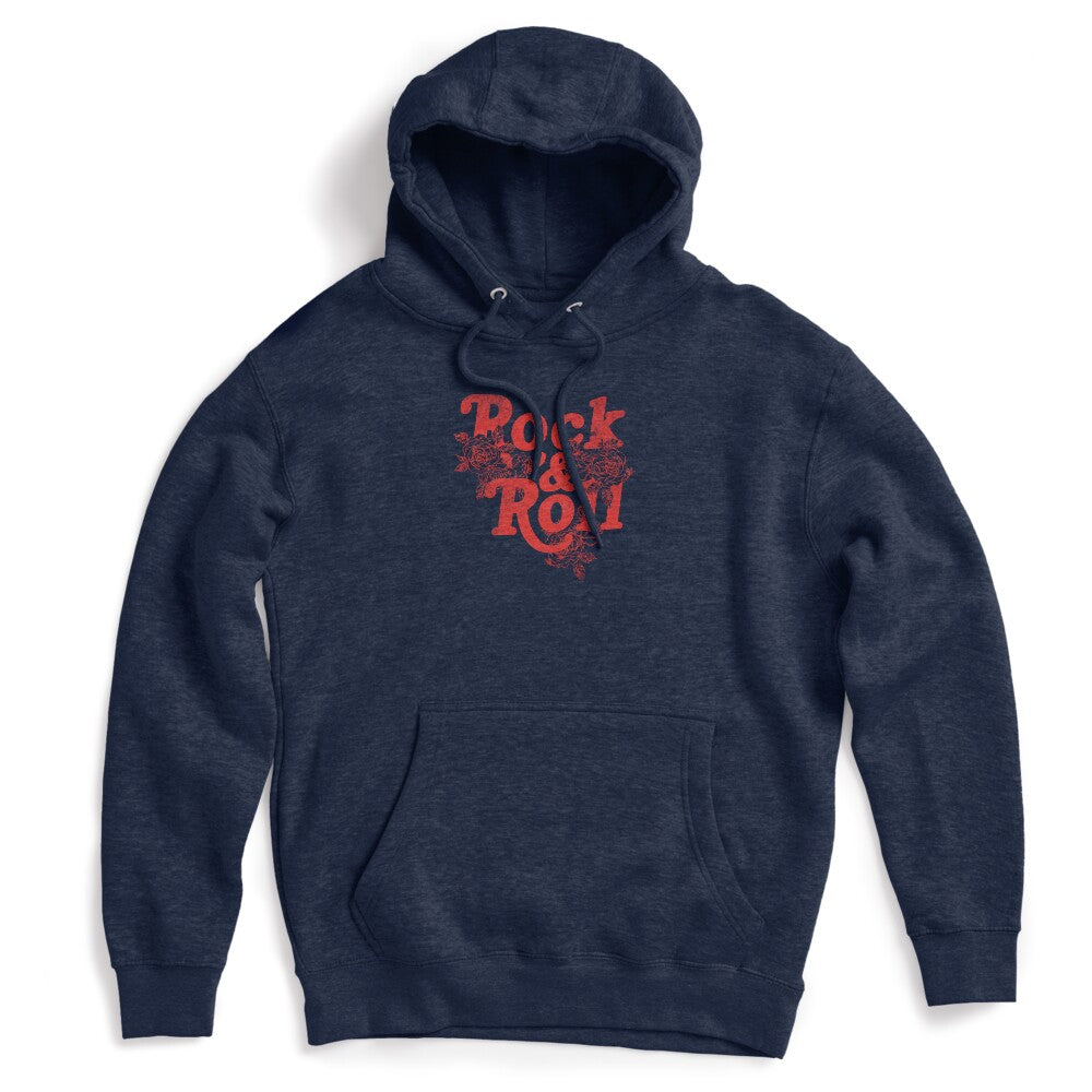 Rock And Roll Roses Vintage Red Typography Shirt