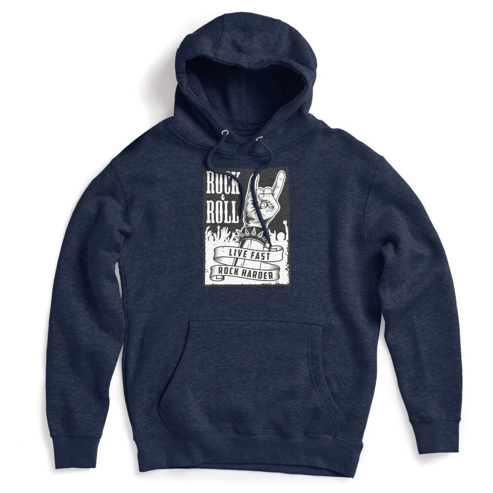 Retro Skull Rock & Roll Live Fast Rock Harder Shirt