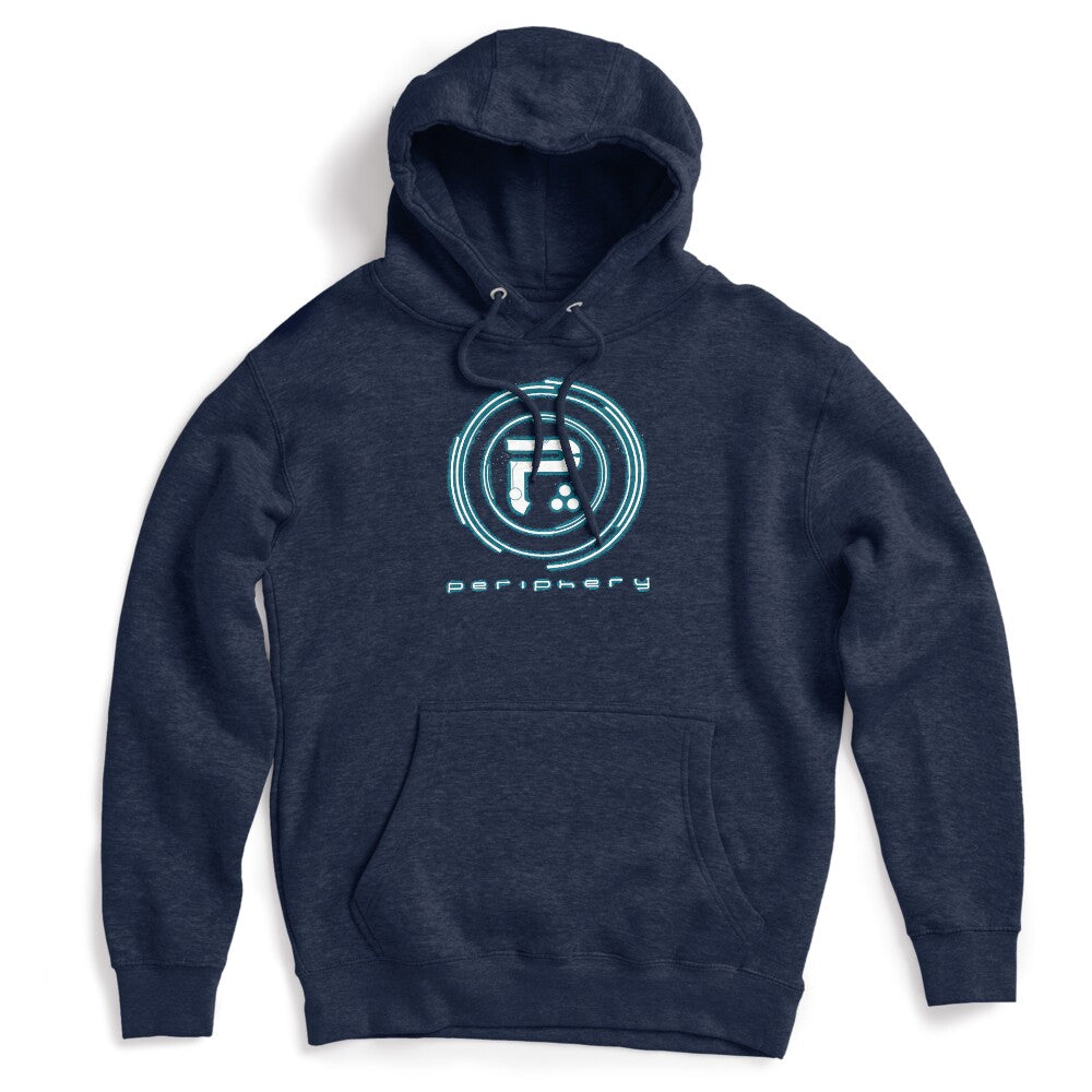 Cyan Neon Circular HUD Target Three Dots Shirt