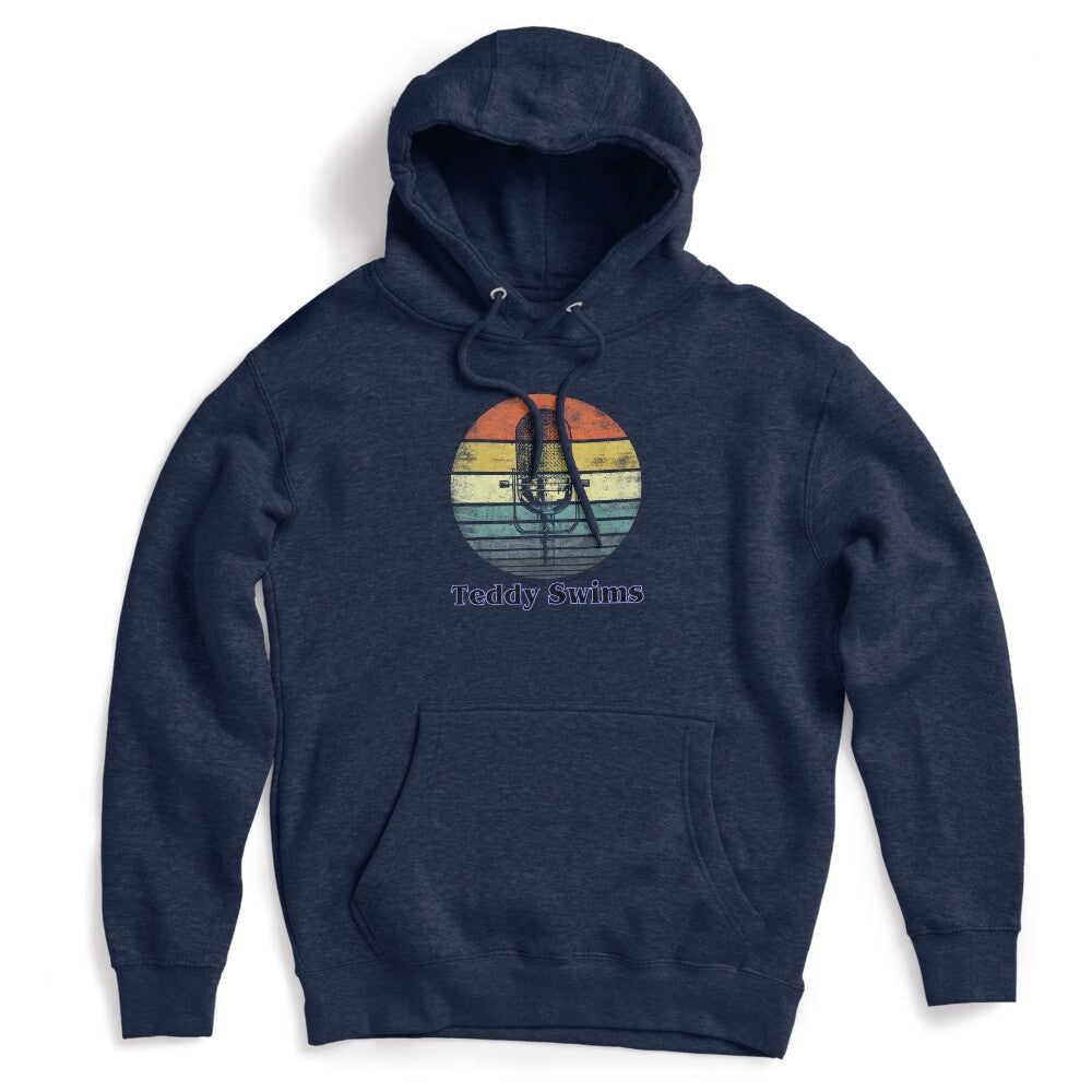 Teddy Swims Retro Sunset Microphone Design Shirt