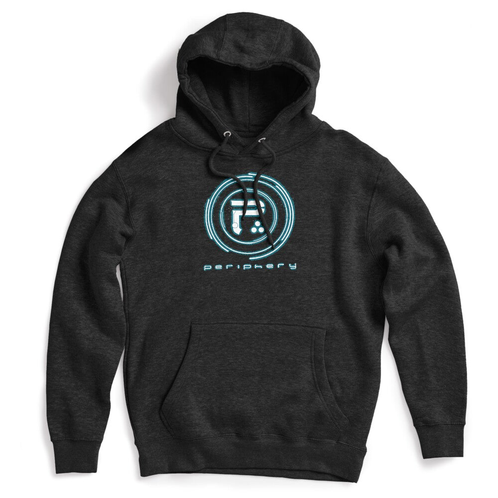 Cyan Neon Circular HUD Target Three Dots Shirt
