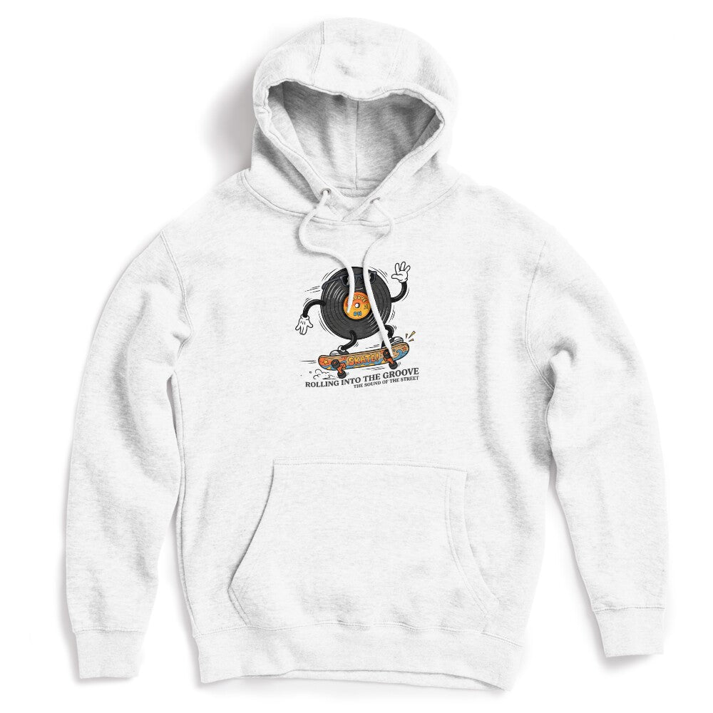 Vintage Vinyl Record Retro Cartoon Mascot Skater Art Shirt