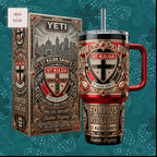 St Kilda Saints AFL Est 1873 Premium 3D Embossed Collector’s Edition Insulated Handle Tumbler