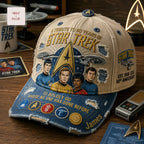Star Trek 60th Anniversary Tribute Personalized Distressed Denim Baseball Cap