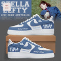 Stella Lefty Australia Tour Personalized Blue and White Custom Air Force 1 Sneakers