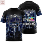 Super Bowl LX Seattle Seahawks 3D T-Shirt