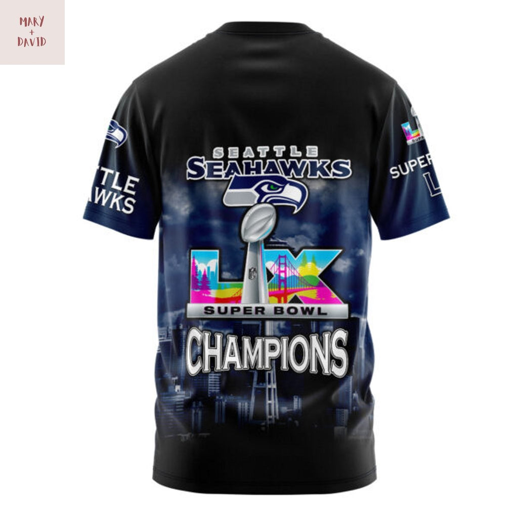 Super Bowl LX Seattle Seahawks 3D T-Shirt