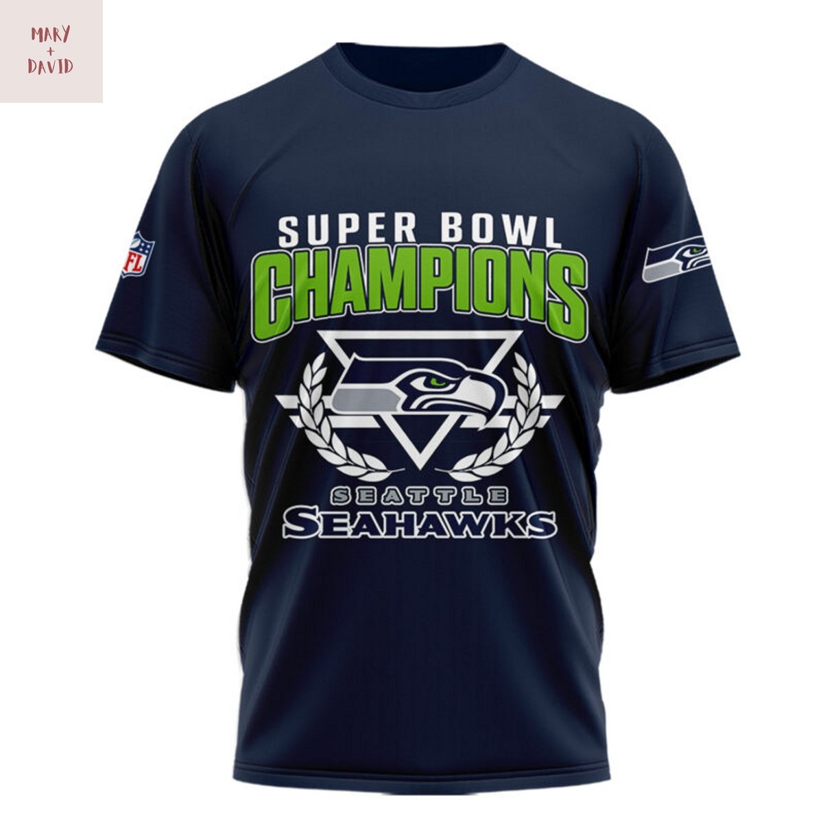 Super Bowl LX Seattle Seahawks Champions 3D T-Shirt