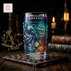 The Kraken Black Spiced 2026 Limited Edition Iridescent 3D Sculpted Beer Glass