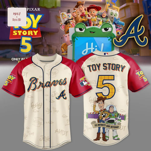 Toy Story 5 Braves MLB Theme Night Limited Edition Baseball Jersey