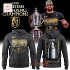 Vegas Golden Knights 2026 NHL Western Conference Champions Charcoal Commemorative Signature Hoodie